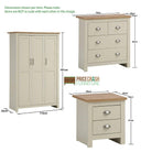 Lisbon 3 Piece Bedroom Set: 3 door wardrobe + 4 drawer chest + 2 drawer bedside - Price Crash Furniture