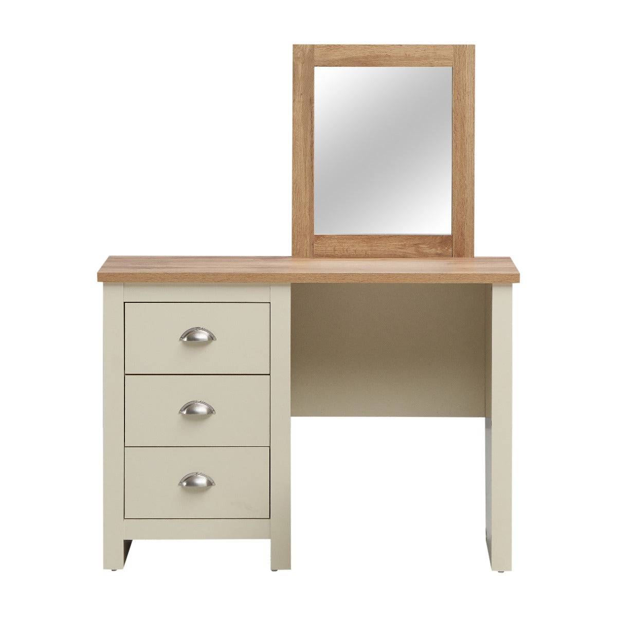 Lisbon 3 piece set: dressing table, stool, mirror by TAD - Price Crash Furniture