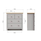 Lisbon 4 drawer chest of drawers by TAD in Grey - Price Crash Furniture