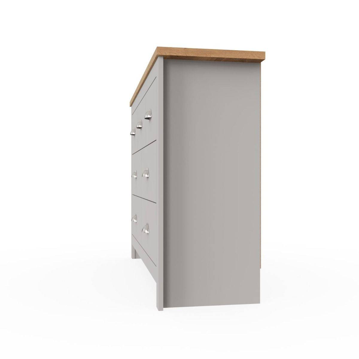 Lisbon 7 drawer chest of drawers by TAD in Grey - Price Crash Furniture