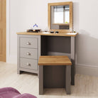 Lisbon DRESSING TABLE 3 DRAWER SET in Grey - Price Crash Furniture