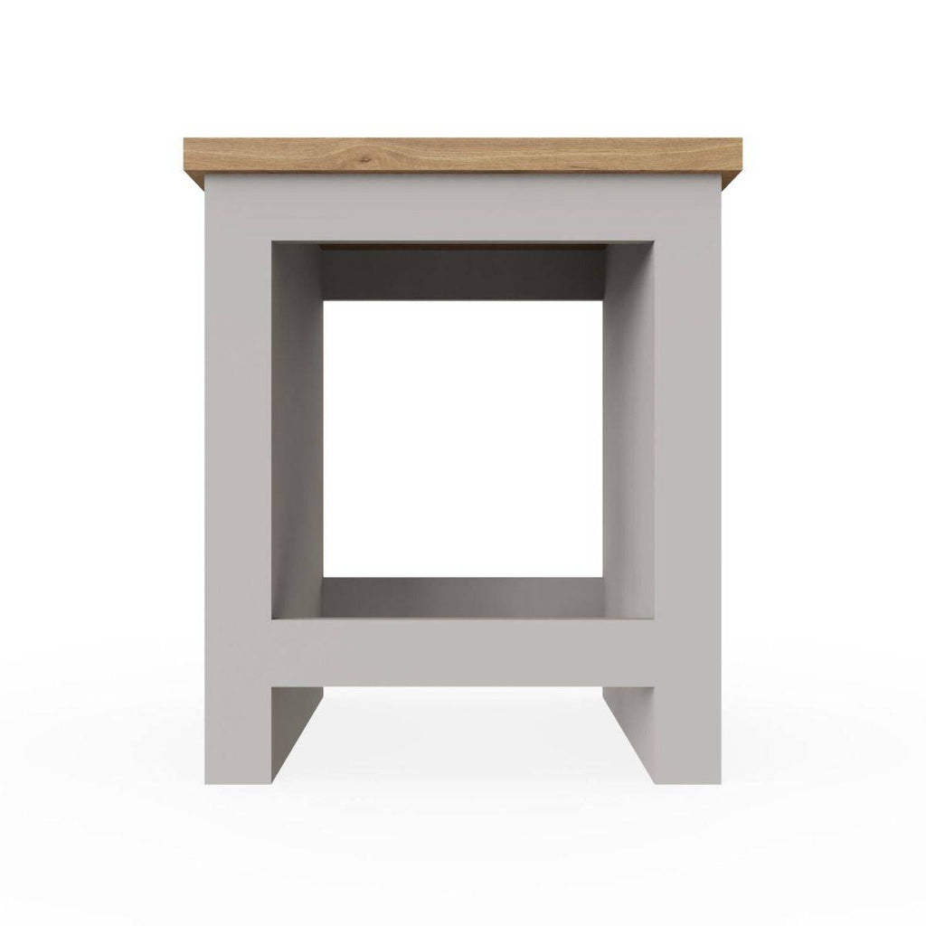 Lisbon simple bedside table / lamp table by TAD in Grey - Price Crash Furniture