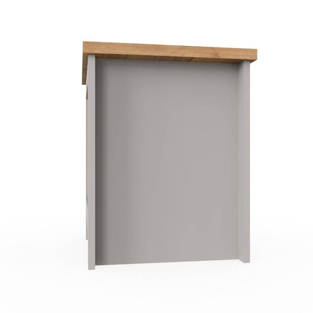 Lisbon simple bedside table / lamp table by TAD in Grey - Price Crash Furniture