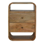 London 2 Drawer Bedside Table in Solid Mango Wood - Price Crash Furniture