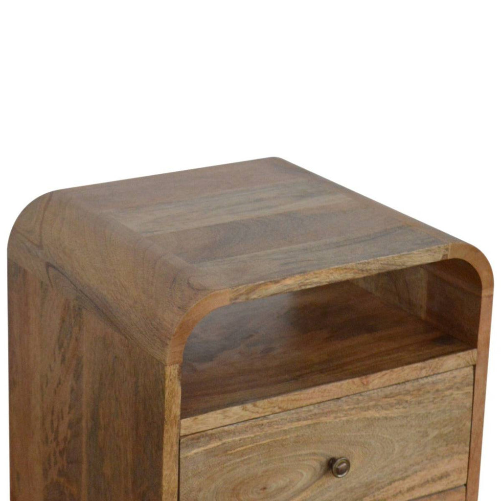 London 2 Drawer Bedside Table in Solid Mango Wood - Price Crash Furniture