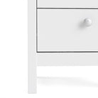 Madrid Bedside Table Cabinet 2 Drawers in White - Price Crash Furniture