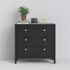 Madrid Shaker Style 3+2 5 Drawer Chest of Drawers Unit in White - Price Crash Furniture