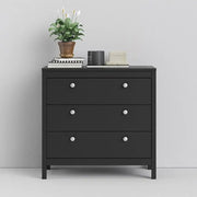 Madrid Shaker Style 3+2 5 Drawer Chest of Drawers Unit in White - Price Crash Furniture