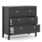 Madrid Shaker Style 3+2 5 Drawer Chest of Drawers Unit in White - Price Crash Furniture