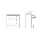 Madrid Shaker Style 3+2 5 Drawer Chest of Drawers Unit in White - Price Crash Furniture