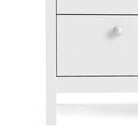 Madrid Shaker Style 3 Drawer Chest of Drawers Unit in White - Price Crash Furniture