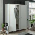 Madrid Tall Wide Wardrobe With 3 Doors in White - Price Crash Furniture