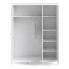 Madrid Tall Wide Wardrobe With 3 Doors in White - Price Crash Furniture