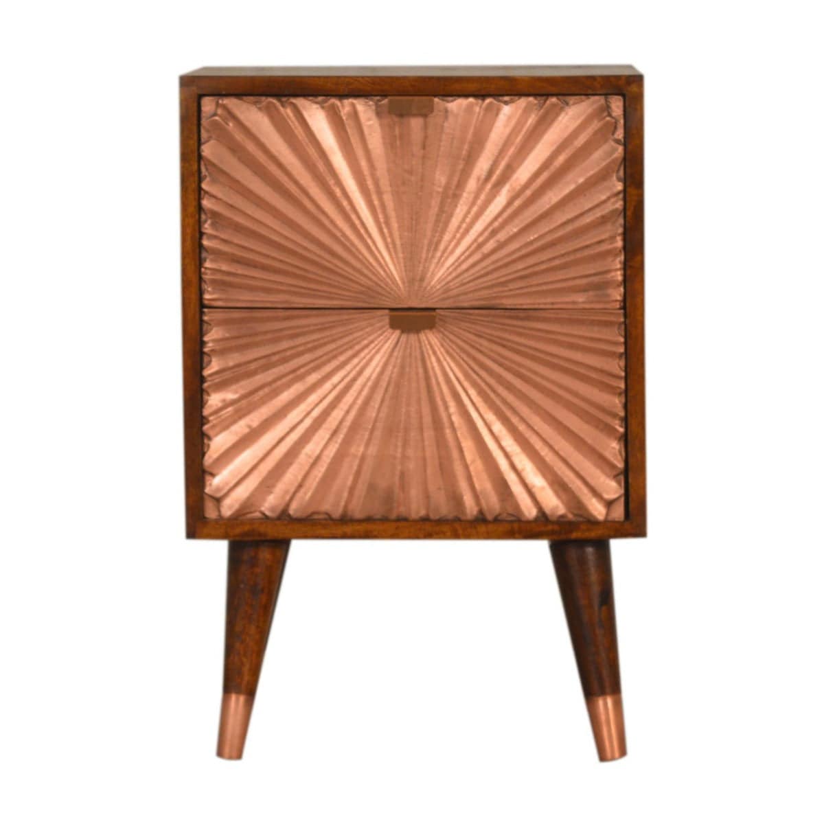 Manila Copper Bedside Cabinet Unit - Price Crash Furniture