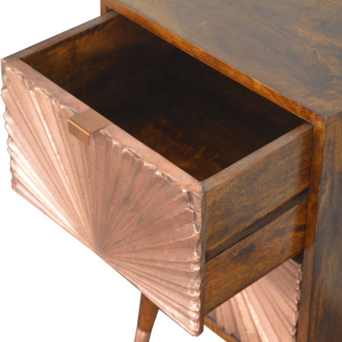 Manila Copper Bedside Cabinet Unit - Price Crash Furniture