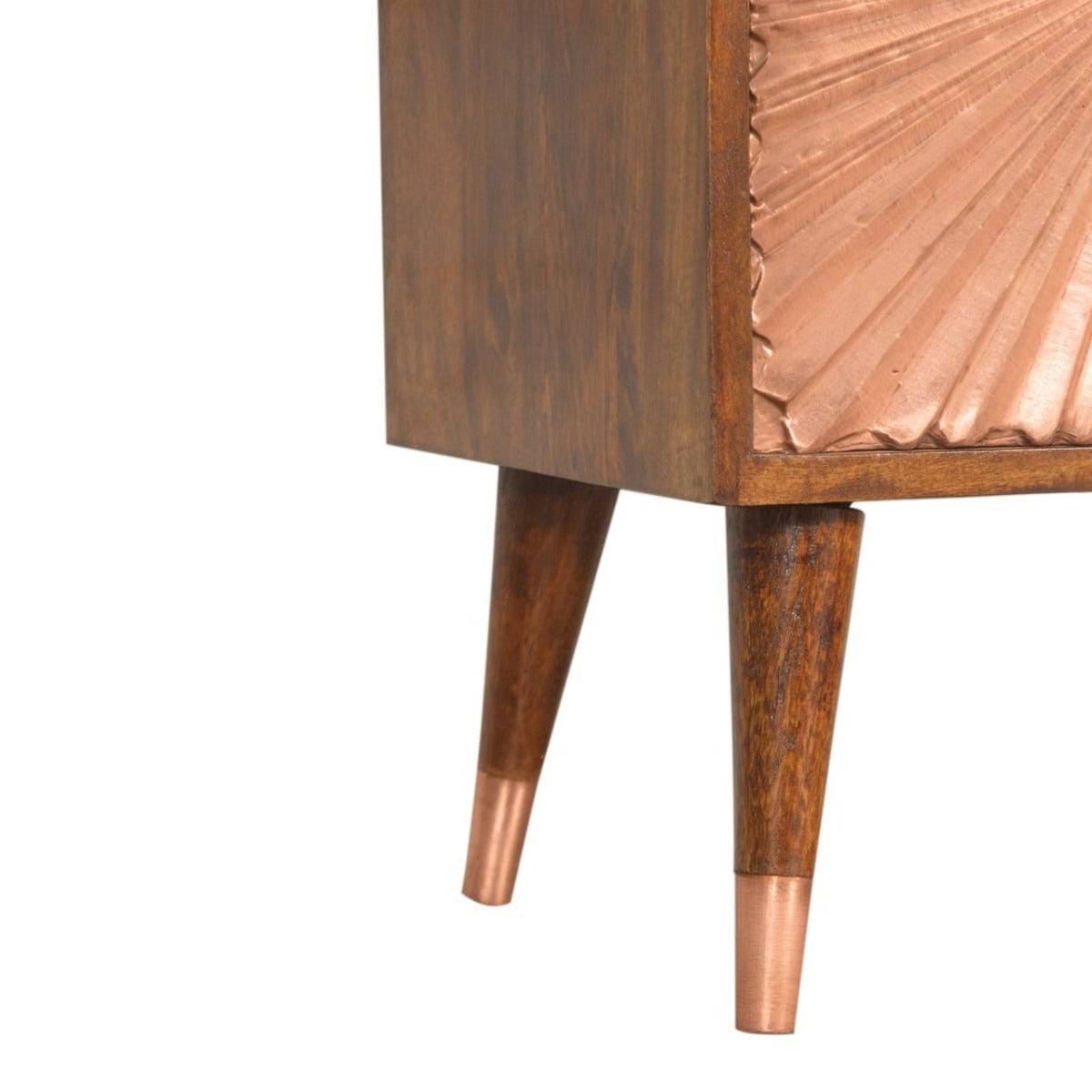 Manila Copper Bedside Cabinet Unit - Price Crash Furniture