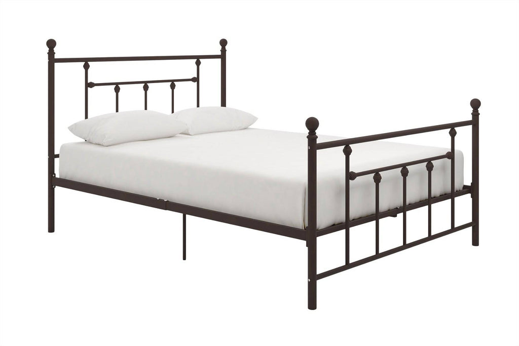 Manila UK Double Bed (USA Full Size) in Bronze Metal by Dorel - Price Crash Furniture