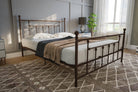 Manila UK Double Bed (USA Full Size) in Bronze Metal by Dorel - Price Crash Furniture