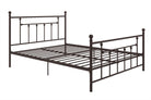 Manila UK King Size Bed (USA Queen Size) in Bronze Metal by Dorel - Price Crash Furniture