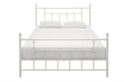 Manila UK King Size Bed (USA Queen Size) in White Metal by Dorel - Price Crash Furniture