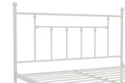 Manila UK King Size Bed (USA Queen Size) in White Metal by Dorel - Price Crash Furniture