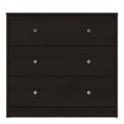 May 3 Drawer Chest of Drawers In Black - Price Crash Furniture