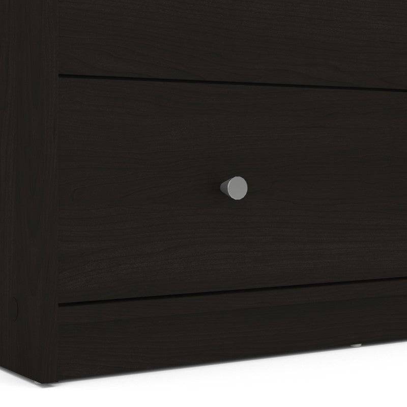 May 3 Drawer Chest of Drawers In Black - Price Crash Furniture