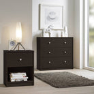 May 3 Drawer Chest of Drawers In Black - Price Crash Furniture