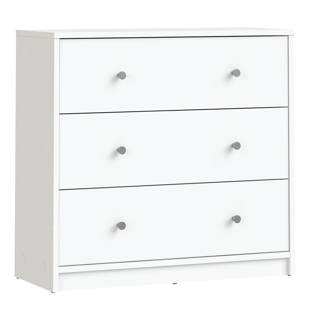 May 3 Drawer Chest of Drawers in Grey - Price Crash Furniture