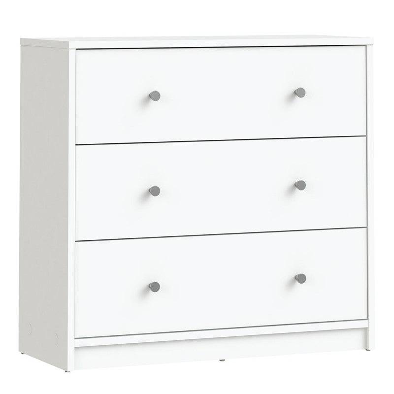 May 3 Drawer Chest of Drawers in Grey - Price Crash Furniture