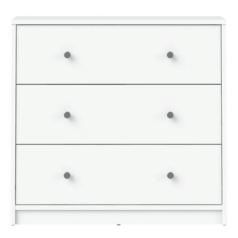 May 3 Drawer Chest of Drawers in Grey - Price Crash Furniture