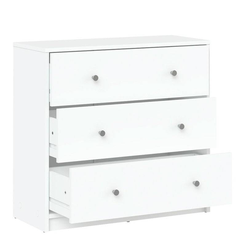 May 3 Drawer Chest of Drawers in Grey - Price Crash Furniture