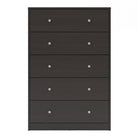 May 5 Drawer Chest of Drawers in Black - Price Crash Furniture