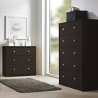 May 5 Drawer Chest of Drawers in Black - Price Crash Furniture