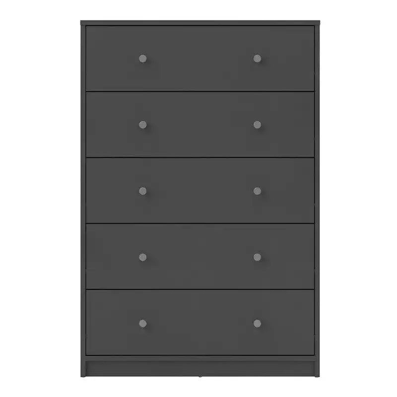 May 5 Drawer Chest of Drawers in Coffee - Price Crash Furniture