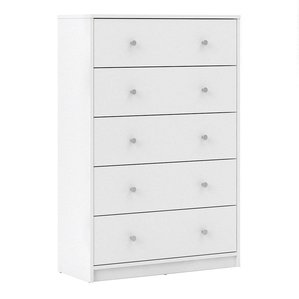 May 5 Drawer Chest of Drawers in Grey - Price Crash Furniture