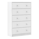 May 5 Drawer Chest of Drawers in Grey - Price Crash Furniture