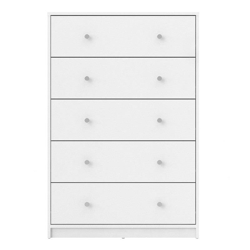 May 5 Drawer Chest of Drawers in Grey - Price Crash Furniture