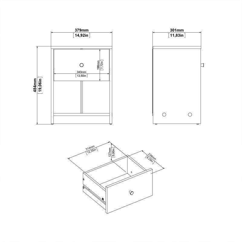 May 5 Drawer Chest of Drawers in White - Price Crash Furniture