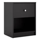 May Bedside Cabinet with 1 Drawer in Black - Price Crash Furniture