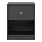 May Bedside Cabinet with 1 Drawer in Black - Price Crash Furniture