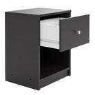 May Bedside Cabinet with 1 Drawer in Black - Price Crash Furniture