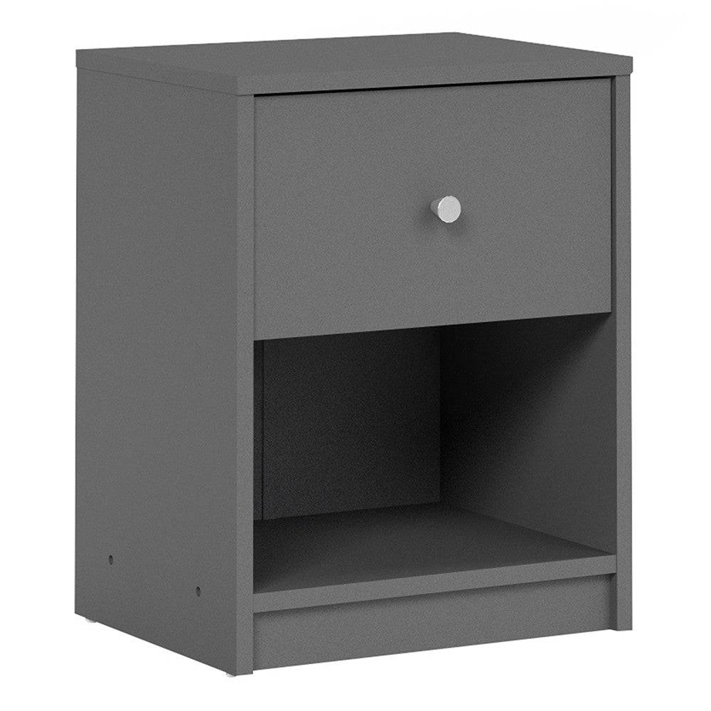 May Bedside Cabinet with 1 Drawer in Coffee - Price Crash Furniture