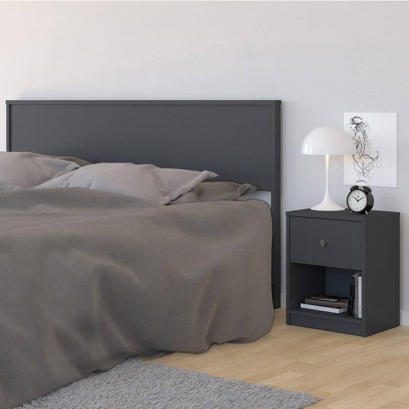 May Bedside Cabinet with 1 Drawer in Coffee - Price Crash Furniture