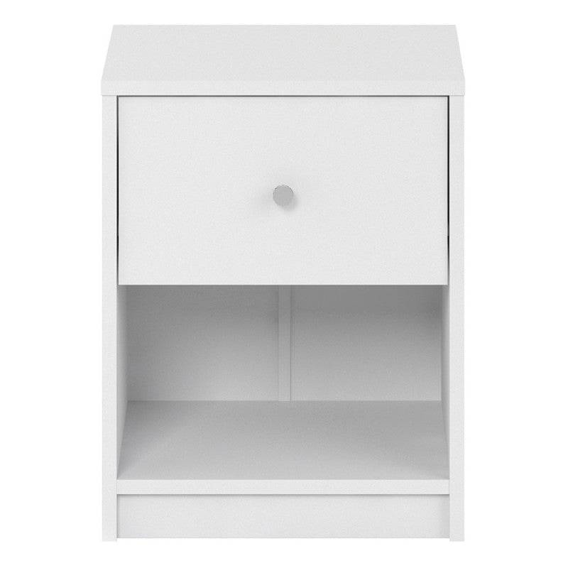 May Bedside Cabinet with 1 Drawer in Grey - Price Crash Furniture