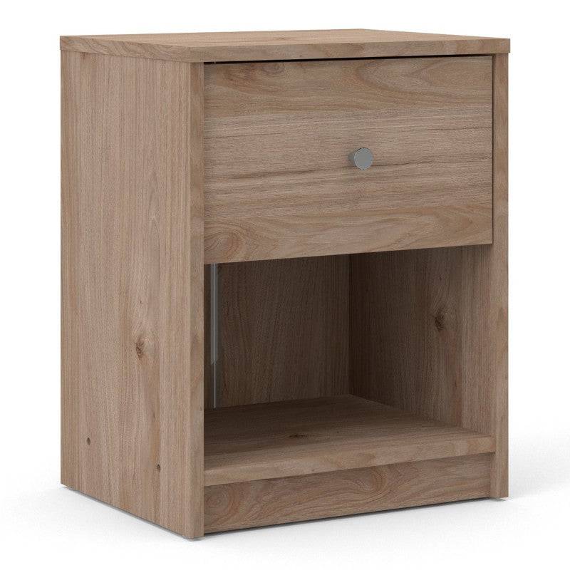 May Bedside Cabinet with 1 Drawer in Jackson Hickory Oak - Price Crash Furniture