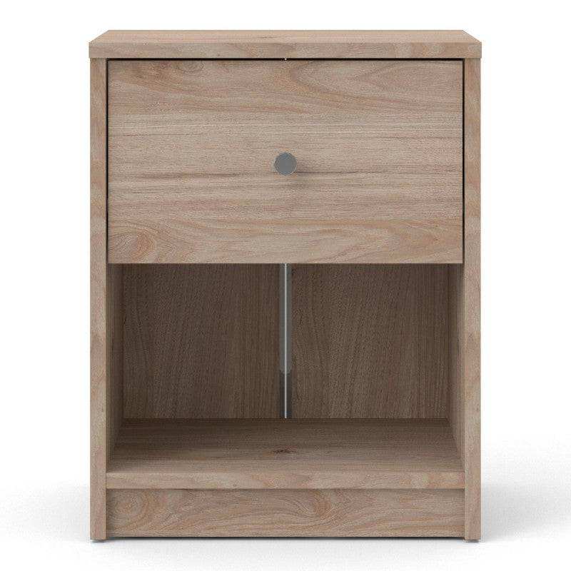 May Bedside Cabinet with 1 Drawer in Jackson Hickory Oak - Price Crash Furniture
