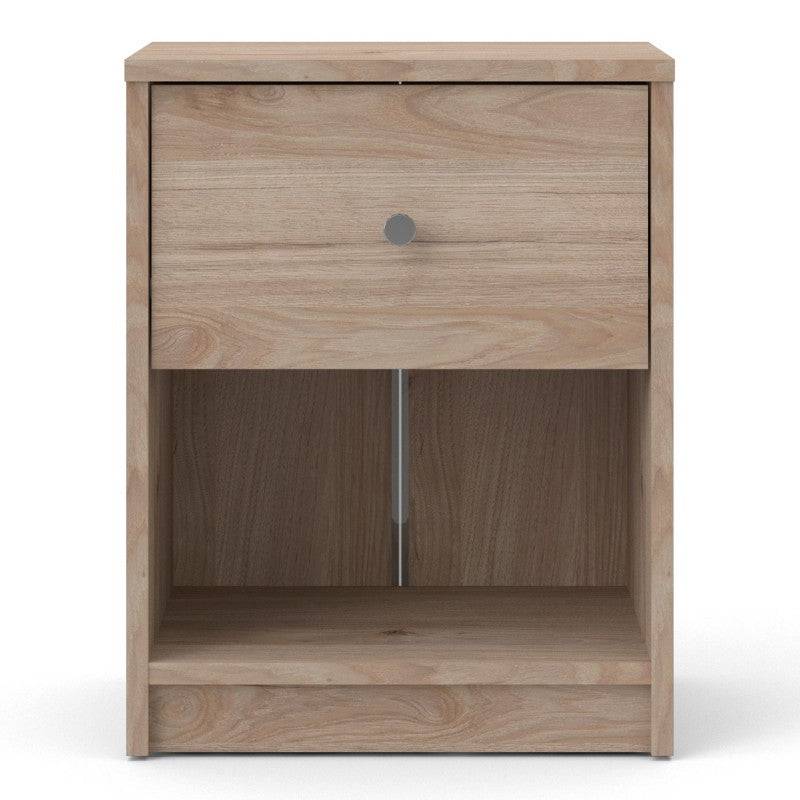 May Bedside Cabinet with 1 Drawer in Jackson Hickory Oak - Price Crash Furniture