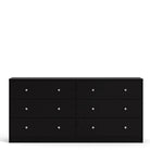 May Chest of 6 Drawers (3+3) in Black - Price Crash Furniture