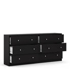 May Chest of 6 Drawers (3+3) in Black - Price Crash Furniture